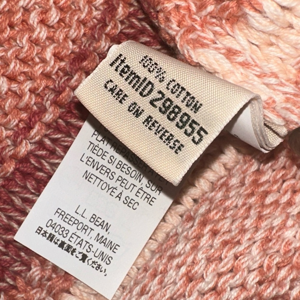 LL Bean Cardigan Size S Striped Button Up Knit Sweater Textured N17 - Picture 6 of 9